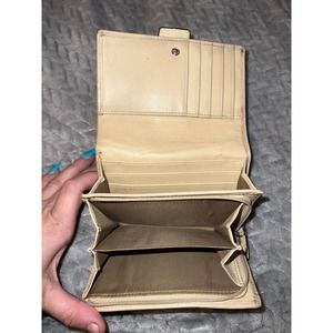 Coach Vintage Soho Pebble Leather Wallet In Tan - Rare Find